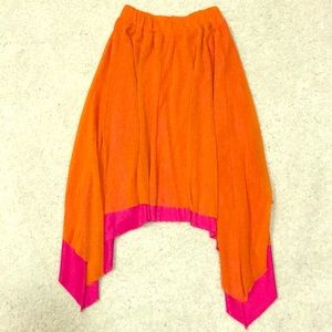 Colorful asymmetrical skirt